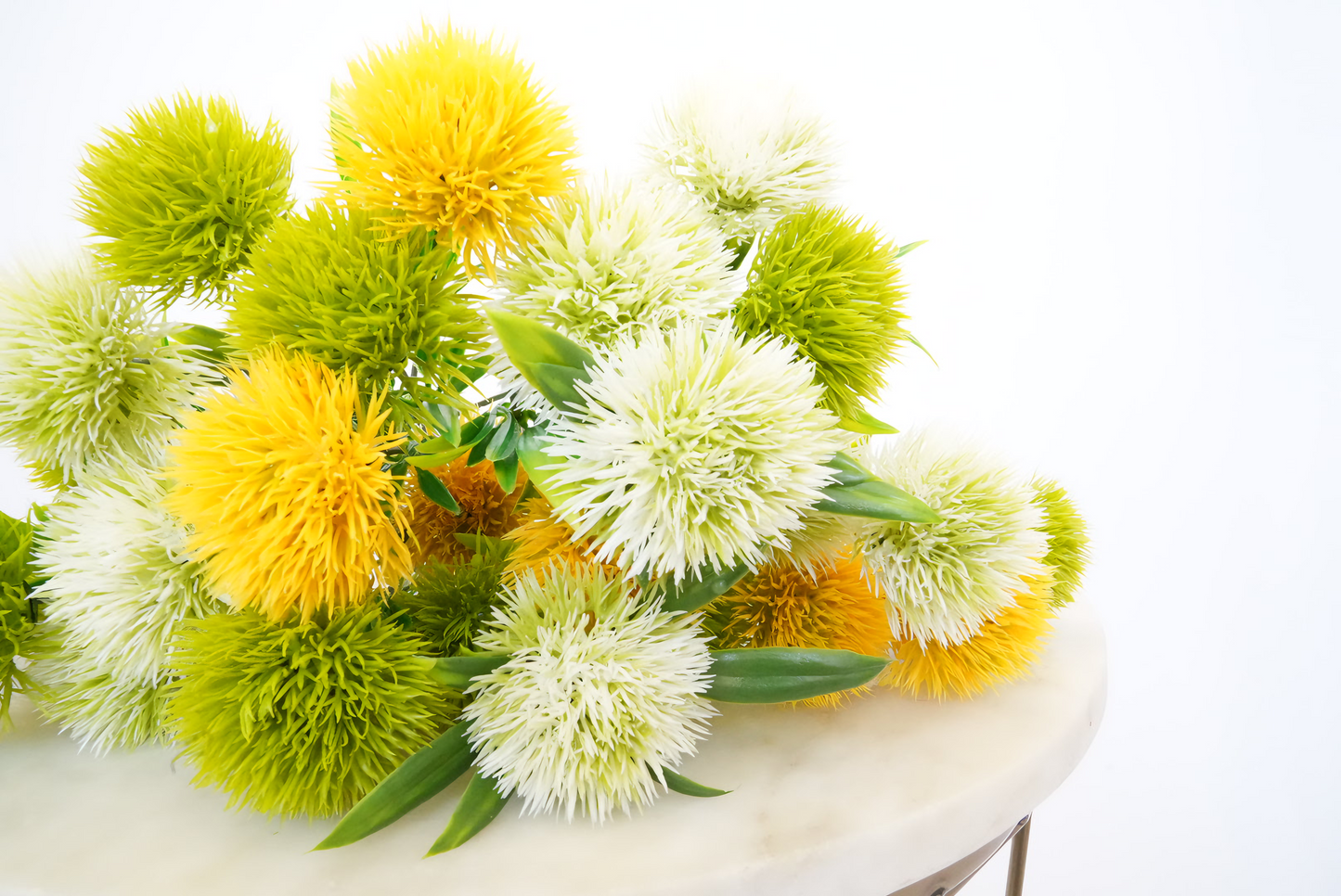 10pcs White Artificial Dandelions