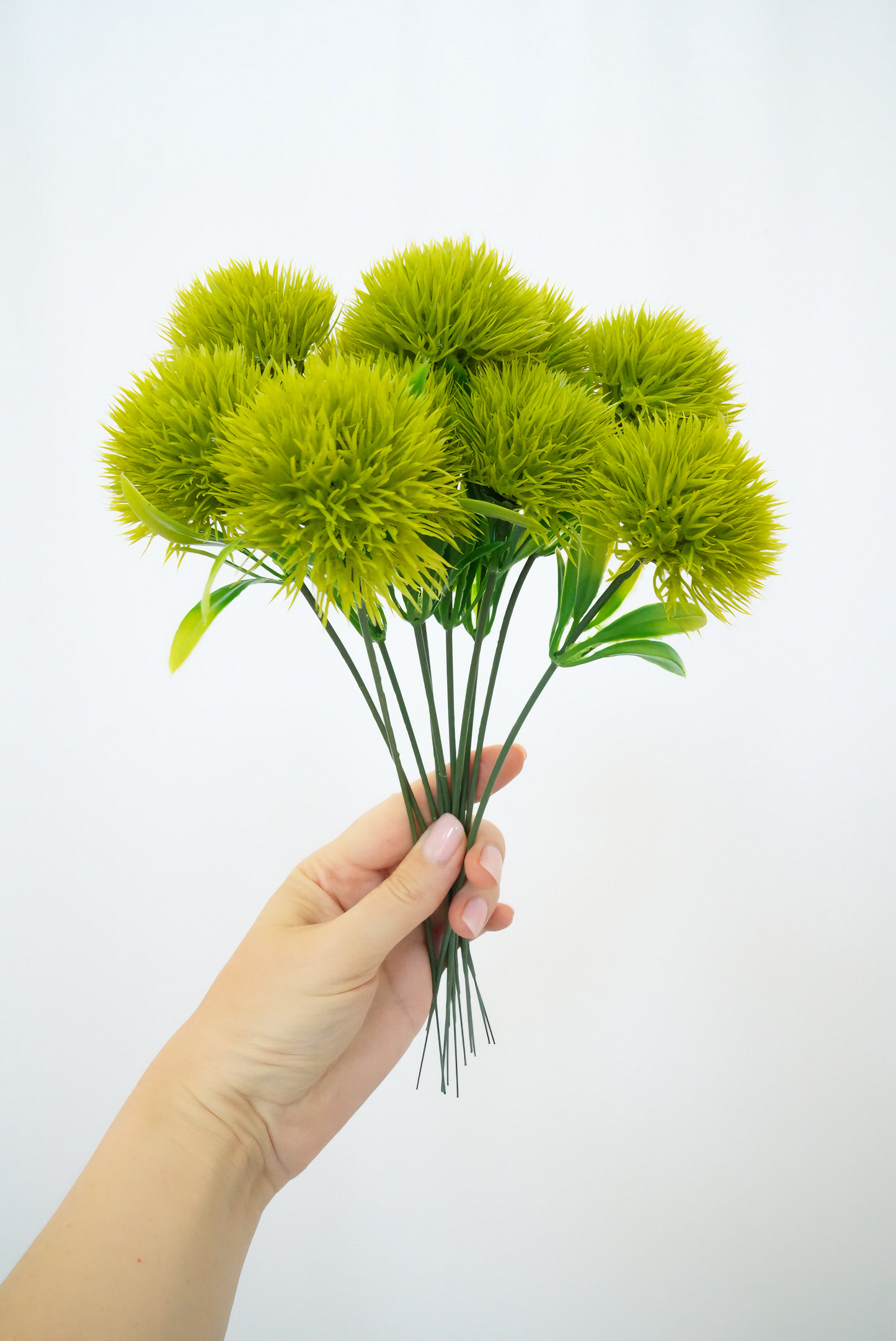 10pcs Green Artificial Dandelions