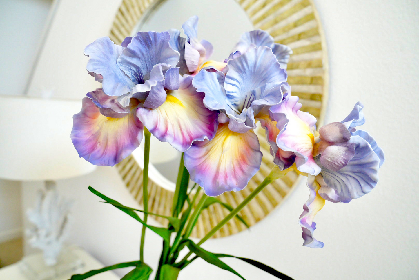 Real Touch Artificial Iris Flower