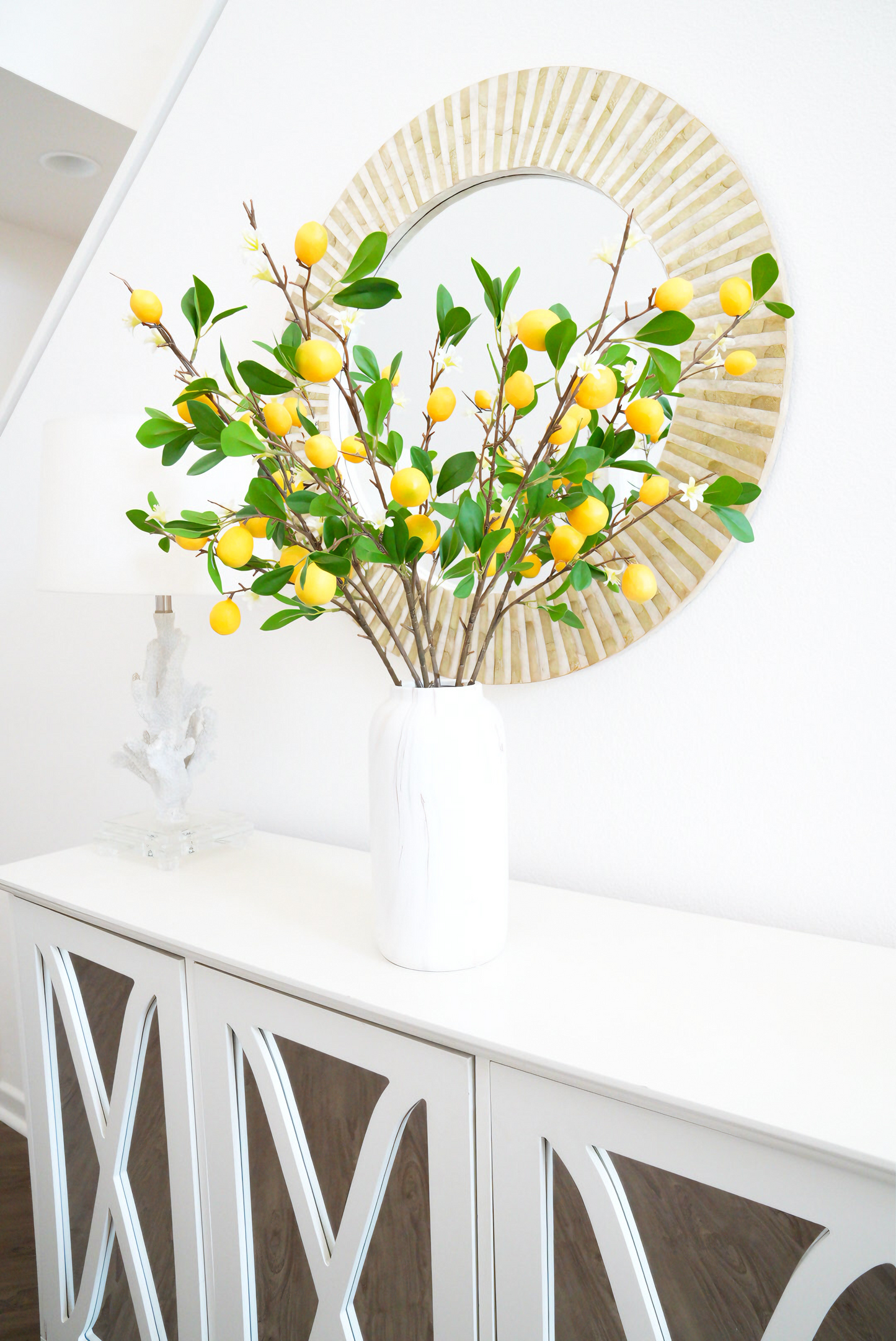 Artificial Lemons Stem | Faux Lemons Branch