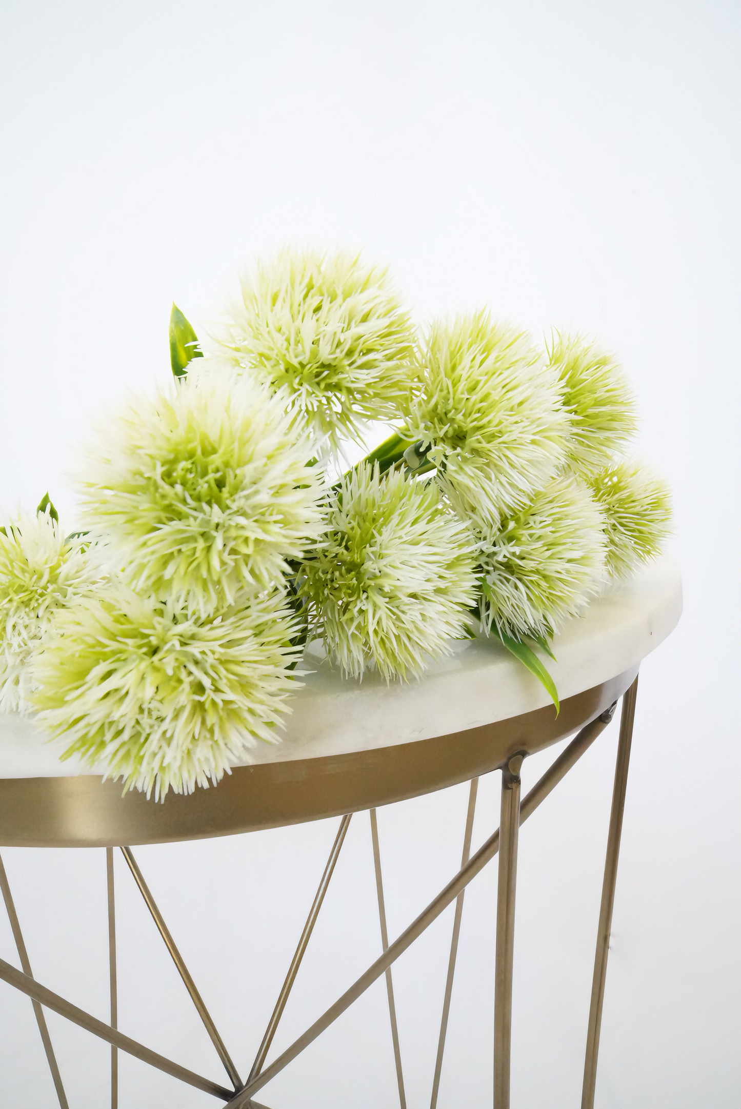 10pcs White Artificial Dandelions